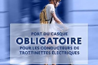 Ardennes:  Port du casque obligatoire pour les conducteurs de trottinettes à Sedan