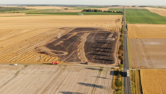 Feu de récolte , 3 hectares ravagés par les flammes 